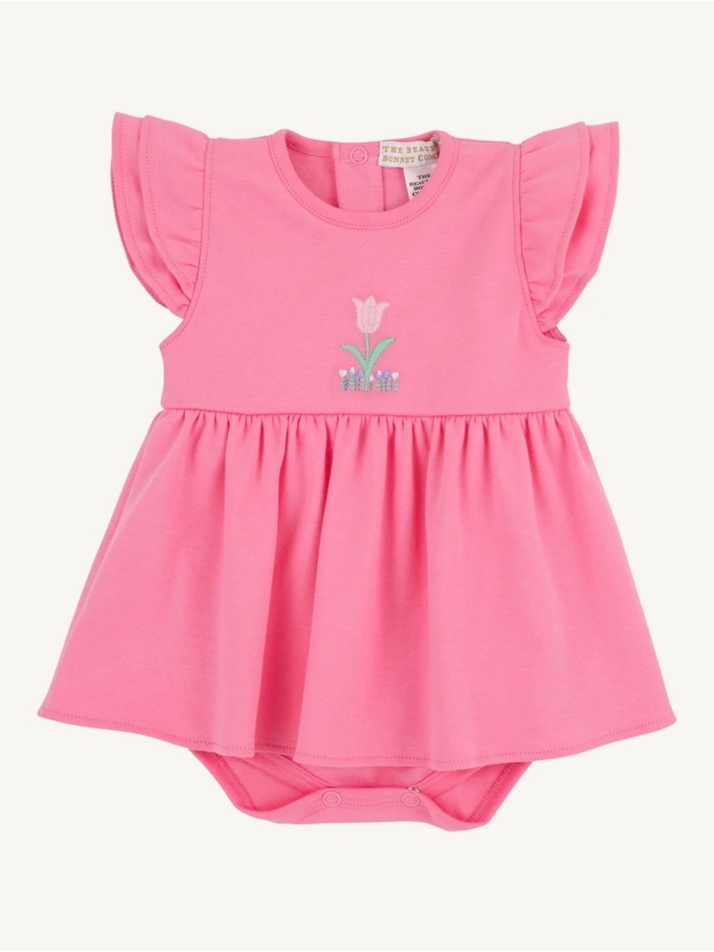 TBBC Daisy's Diaper Cover Dress in Romany Rose with Tulip Embroidery NWT